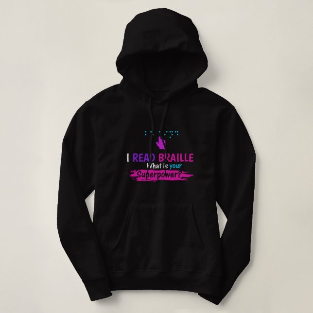 Var snäll och Blind Medvetenhet blindskrift Sweats T Shirt (Design framsida)