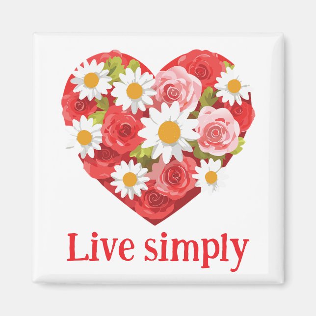 Var snäll och blommigt magnet (Framsidan)