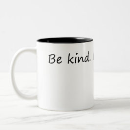 Var snäll och det är gratis - inspirerande citat Två-Tonad mugg