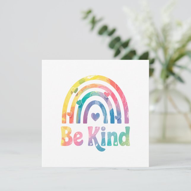 Var snäll och färgstark regnbåge - inspirerande po (Stående Fram)