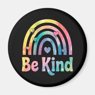 Var snäll och färgstark regnbåge - inspirerande po magnet