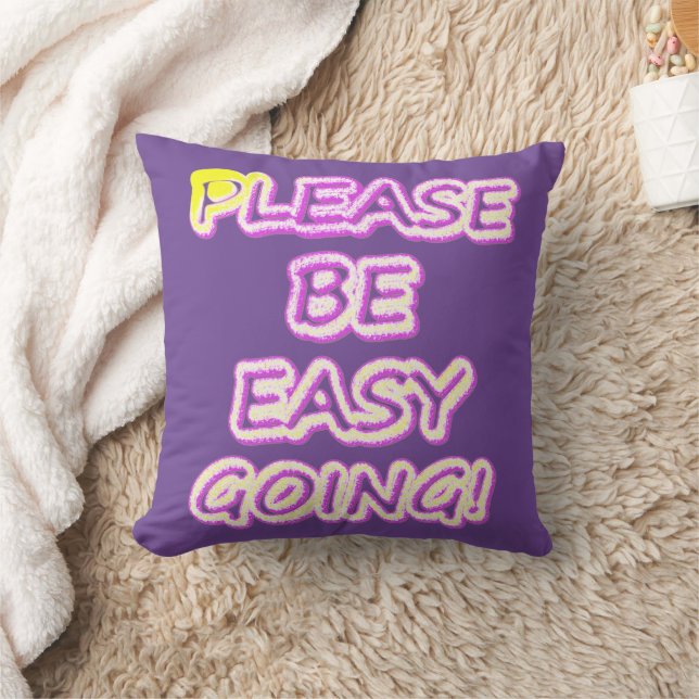 "Var snäll och gå!" Cute Design. Köp nu Kudde (Filt)