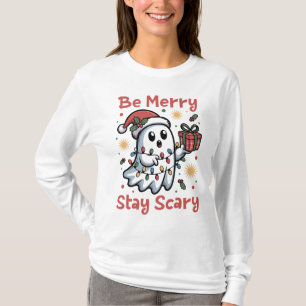 Var snäll och håll dig i skymundan jul Halloween T Shirt