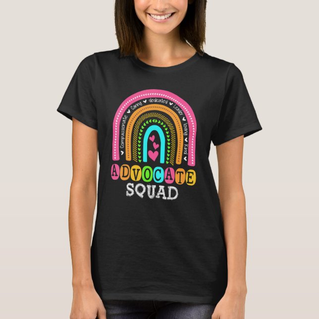 Var snäll och inkludera Autism Advocate Squad Sped T Shirt (Framsida)