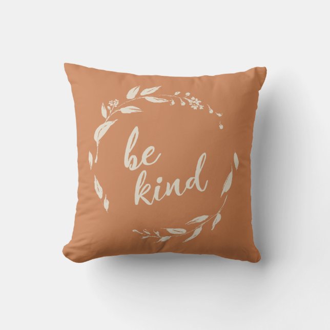 Var snäll och inspirationslös citat Terracotta Wan Kudde (Framsida)