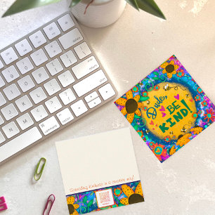 Var snäll och känslosam Bumblebee Kindness-kort Fyrkantigt Visitkort