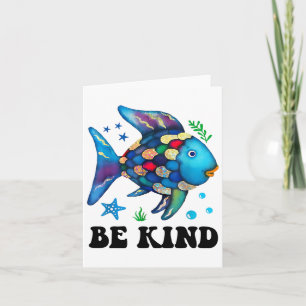 Var snäll och kom tillbaka till Rainbow Fish Teach Kort