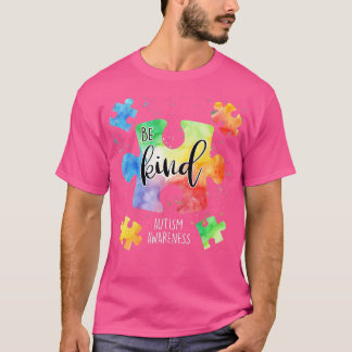 Var snäll och puzzle Delar Cute Autism Awareness T Shirt