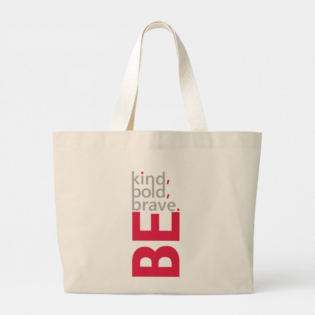 Var snäll och skriv bag jumbo tygkasse (Baksida)