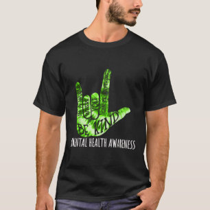 Var snäll och skriv språk för tandhälsa i Kärlek T Shirt