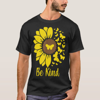 Var snäll och solblommor Butterflies Home Garden S T Shirt