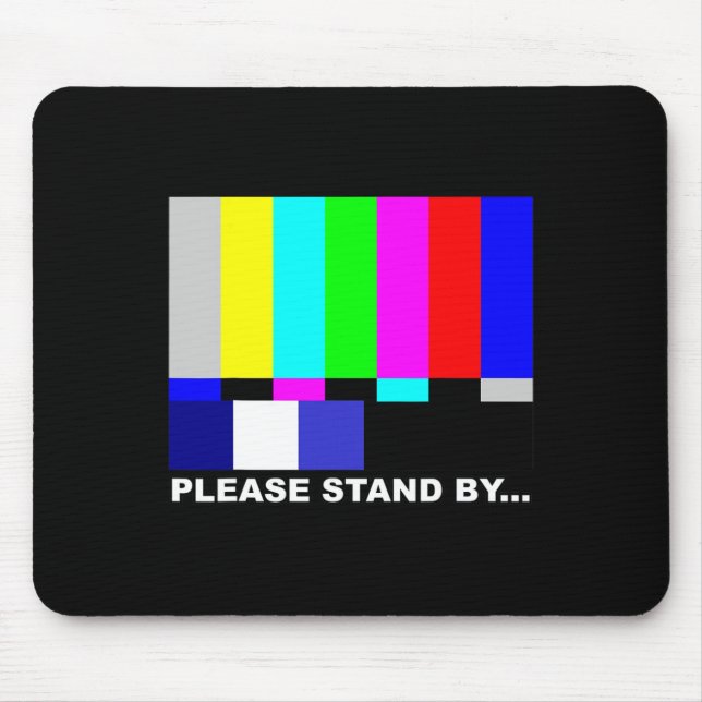 Var snäll och ställ in TV Tv Test Mönster Hallowed Musmatta (Framsidan)
