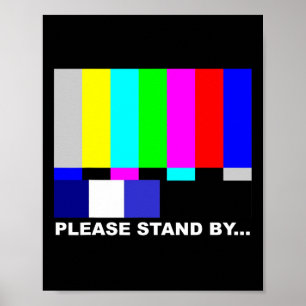 Var snäll och ställ in TV Tv Test Mönster Hallowed Poster