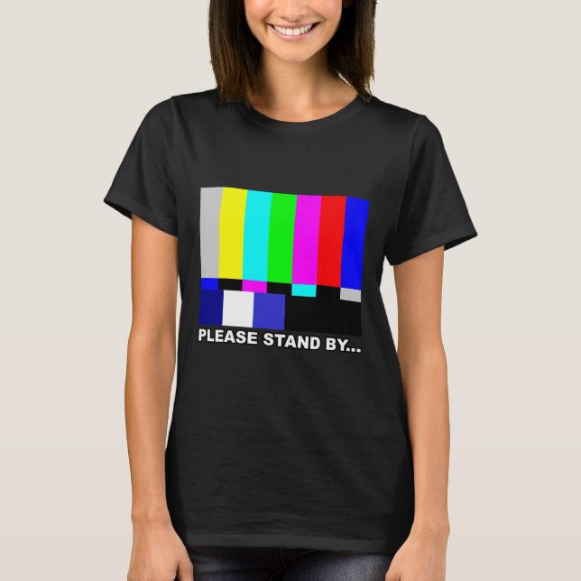 Var snäll och ställ in TV Tv Test Mönster Hallowed T Shirt (Framsida)
