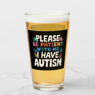Var Snäll Och Tålamodig Jag Har Autismmedvetenhet Glaskopp