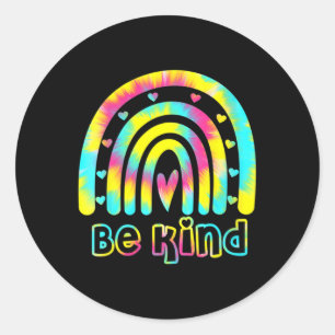 Var snäll och tie Dye Rainbow Kindness Autism Awar Runt Klistermärke