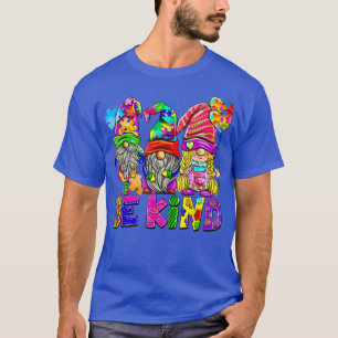 Var snäll och väcka medvetande Cute 3 Gnome Puzzle T Shirt