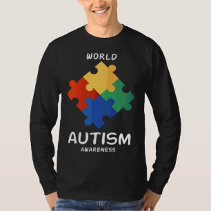 Var snäll och väcka medvetande om puzzle Delar Cut T Shirt