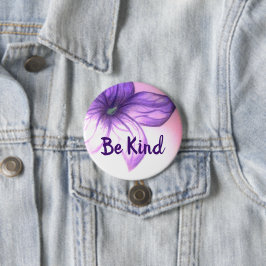 Var snäll och vacker blomma, knapp