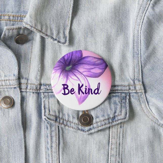 Var snäll och vacker blomma, knapp (In Situ)