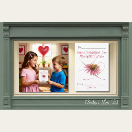 "Var snäll och var min" Blommig klassrumsvalbekänn Anteckningskort