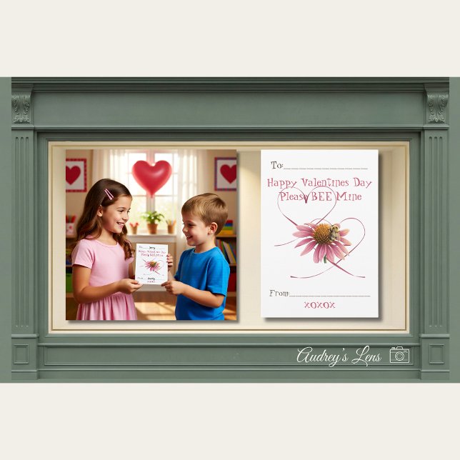 "Var snäll och var min" Blommig klassrumsvalbekänn Anteckningskort (Skapare uppladdad)