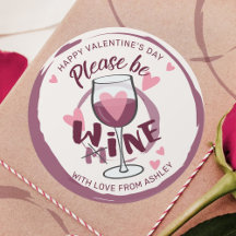 Var snäll och var min Vin glastext Cute Kärlek