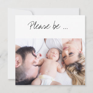 Var snäll och var vårt Baby-familjens fotoport för Kort