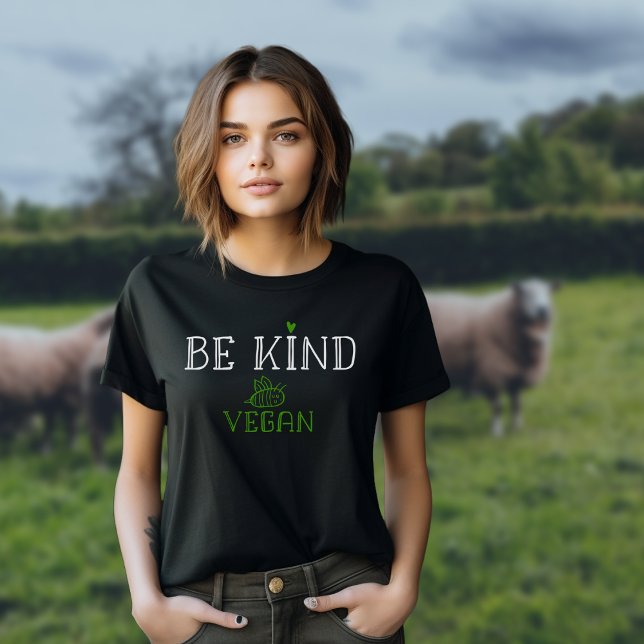 Var snäll och var Vegan, medvetenhet T Shirt (Skapare uppladdad)