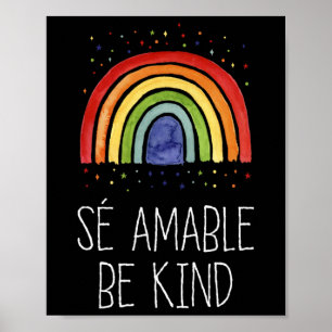 Var Snäll På Spanska Se Amable - Uppmuntrande Och Poster