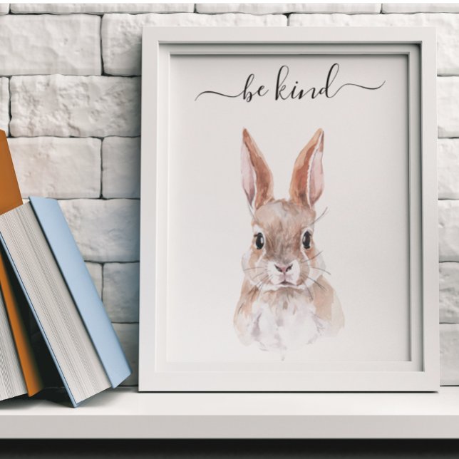 Var snäll Rabbit Bunny Nursery Child Woodland Poster (Skapare uppladdad)