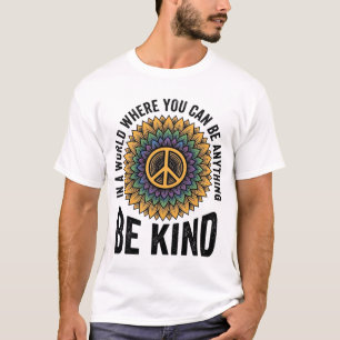 Var snäll regnbågsblomma fred vintage skjorta desi t shirt