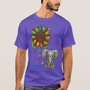 Var snäll Solros Elephant Puzzle Delar Autism Aw T Shirt