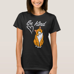 Var Snäll Söt Katt Barn Enhetsdag Orange Anti Mobb T Shirt