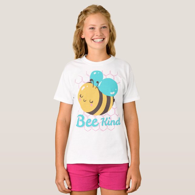 Var snäll – Söt positivitet & vänlig djurdesign T Shirt (Hel framsida)