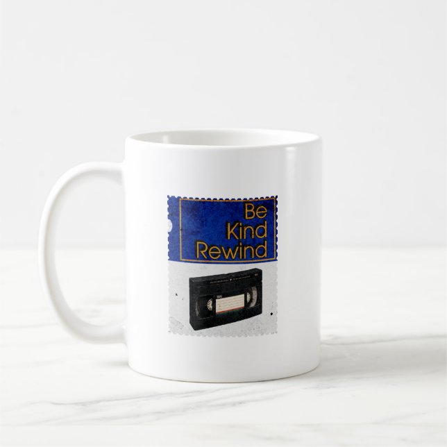 Var Snäll Spola VHS Retro Kaffemugg (Vänster)
