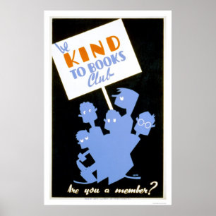 Var snäll till bokklubben 1940 WPA Poster