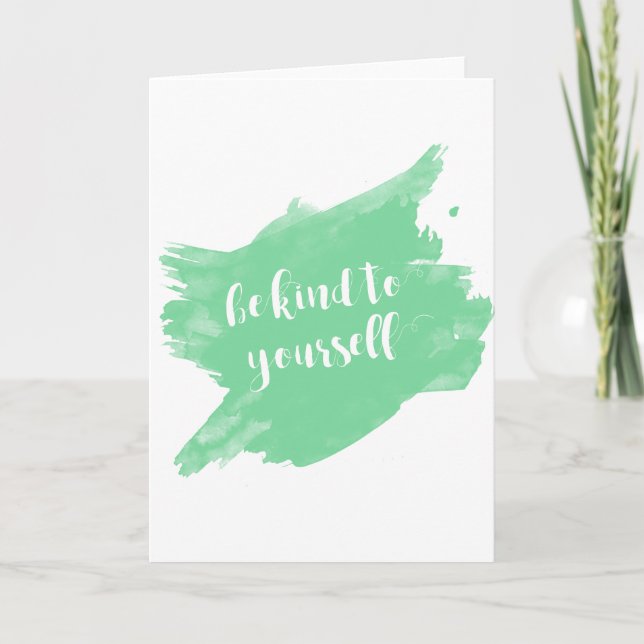 Var snäll till dig vattenfärgen kort (Framsida)