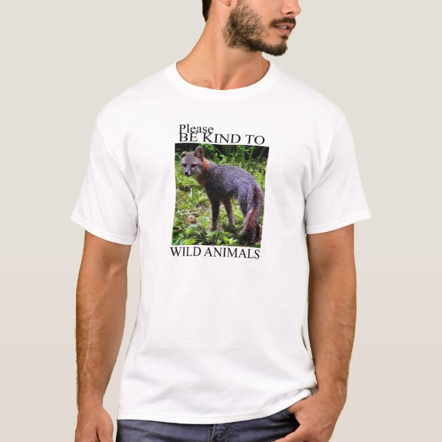 VAR SNÄLL TILL VILDA DJUR TEE SHIRT (Framsida)