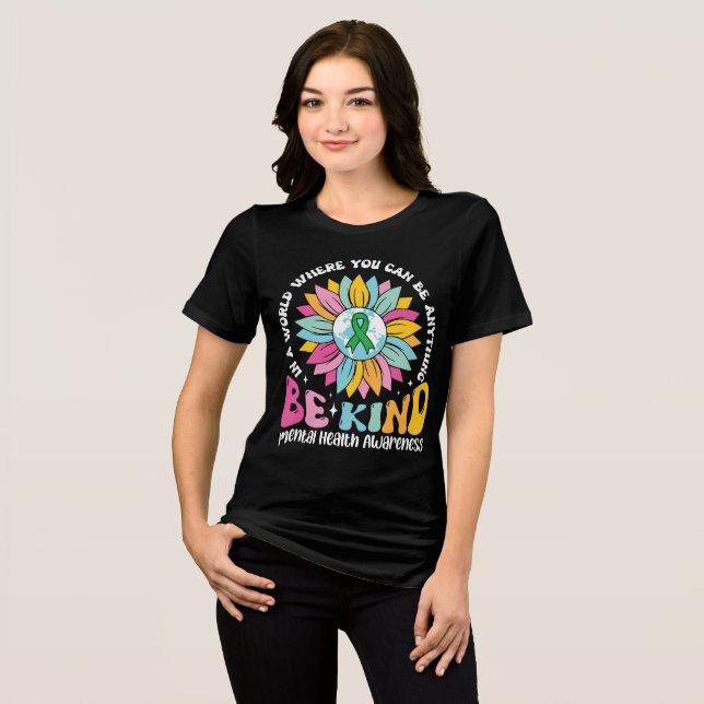 Var snäll tri-blandningströja t shirt (Framsida Full)