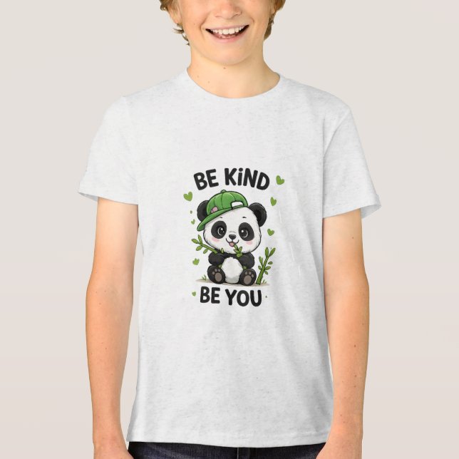 Var snäll Var dig Panda T Shirt (Framsida)