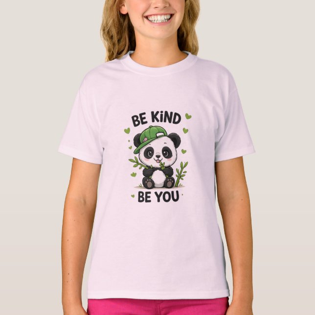 Var snäll Var dig Panda T Shirt (Framsida)