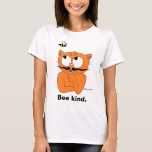 Var snäll (Var snäll) Inspirerande tecknad katt T Shirt