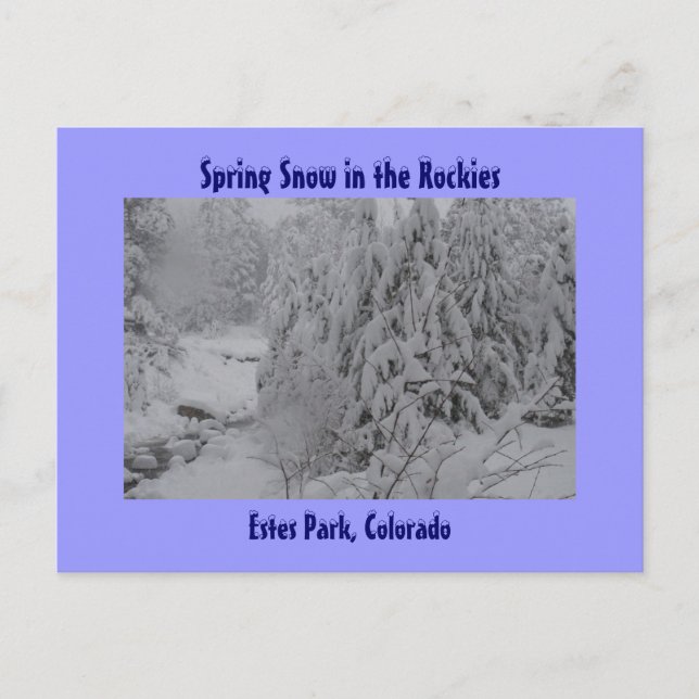 Vår Snö i raketvykortet Vykort (Framsida)