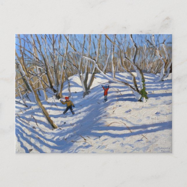 Vår snö Newhaven Derbyshire 2008 Vykort (Framsida)