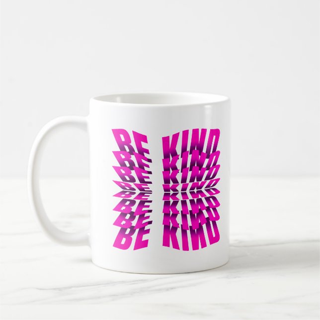 VAR SNOÄLL TEXT-EFFEKT ROSA TYPOGRAFI KAFFEMUGG (Vänster)