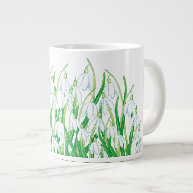 Vår Snowdroppar Jumbo Mugg (Framsida höger)