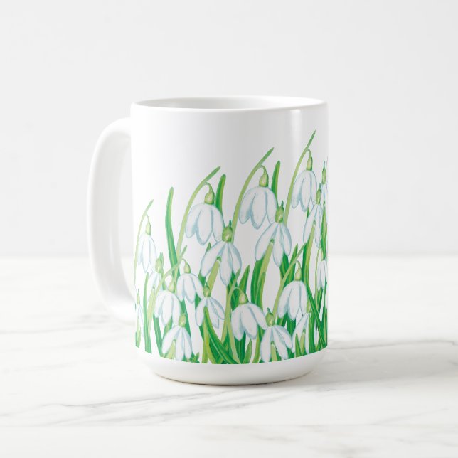 Vår Snowdroppar Kaffemugg (Framsida vänster)