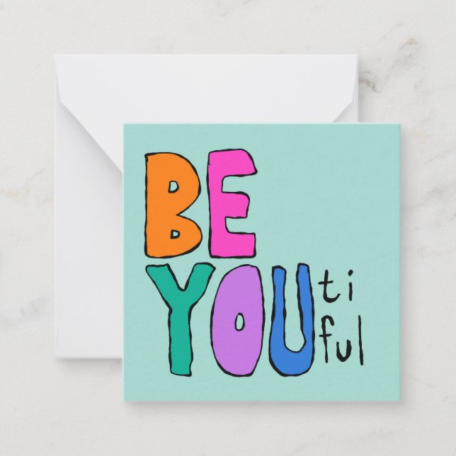Var snygg och elegant, färgstark, ljus anteckningskort (Framsida)
