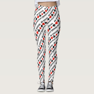 Var Social Play Bridge fyra kort Kostym-råd Leggings